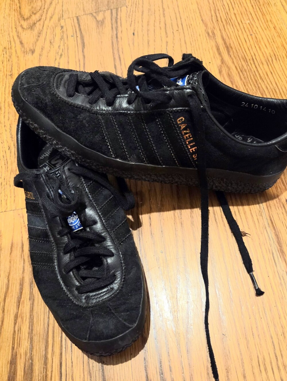 Adidas Gazelle SPZL Black Suede & Leather Sneakers - Women's 7.5, Men's 6.5